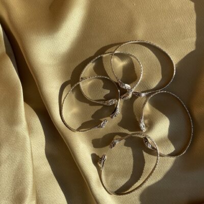 Boa Silver Snake Bangle