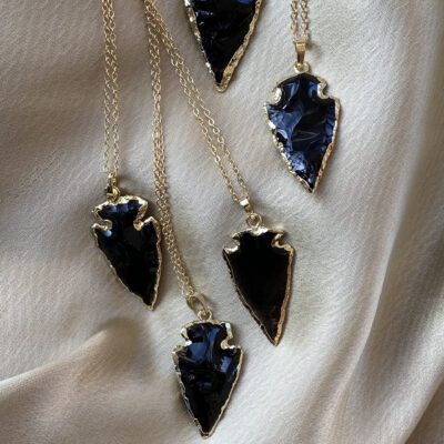 Nirvana Gold Black Agate Necklace