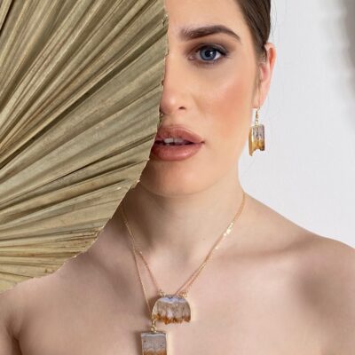 Half Moon Citrine Pendant