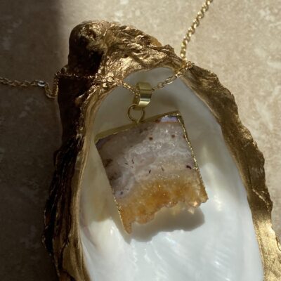Aria Square Citrine Pendant