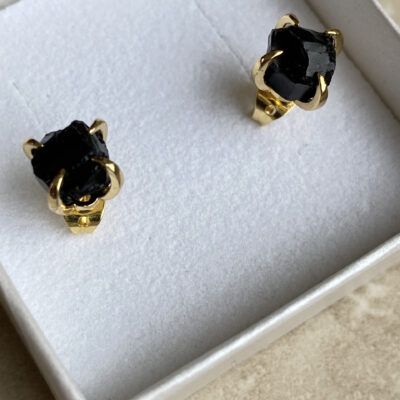 Black Tourmaline Studs