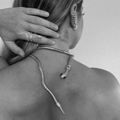 Lima Silver Snake Necklace