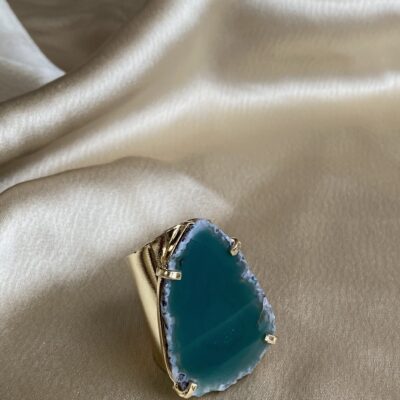 Jagger Ring in Green Agate