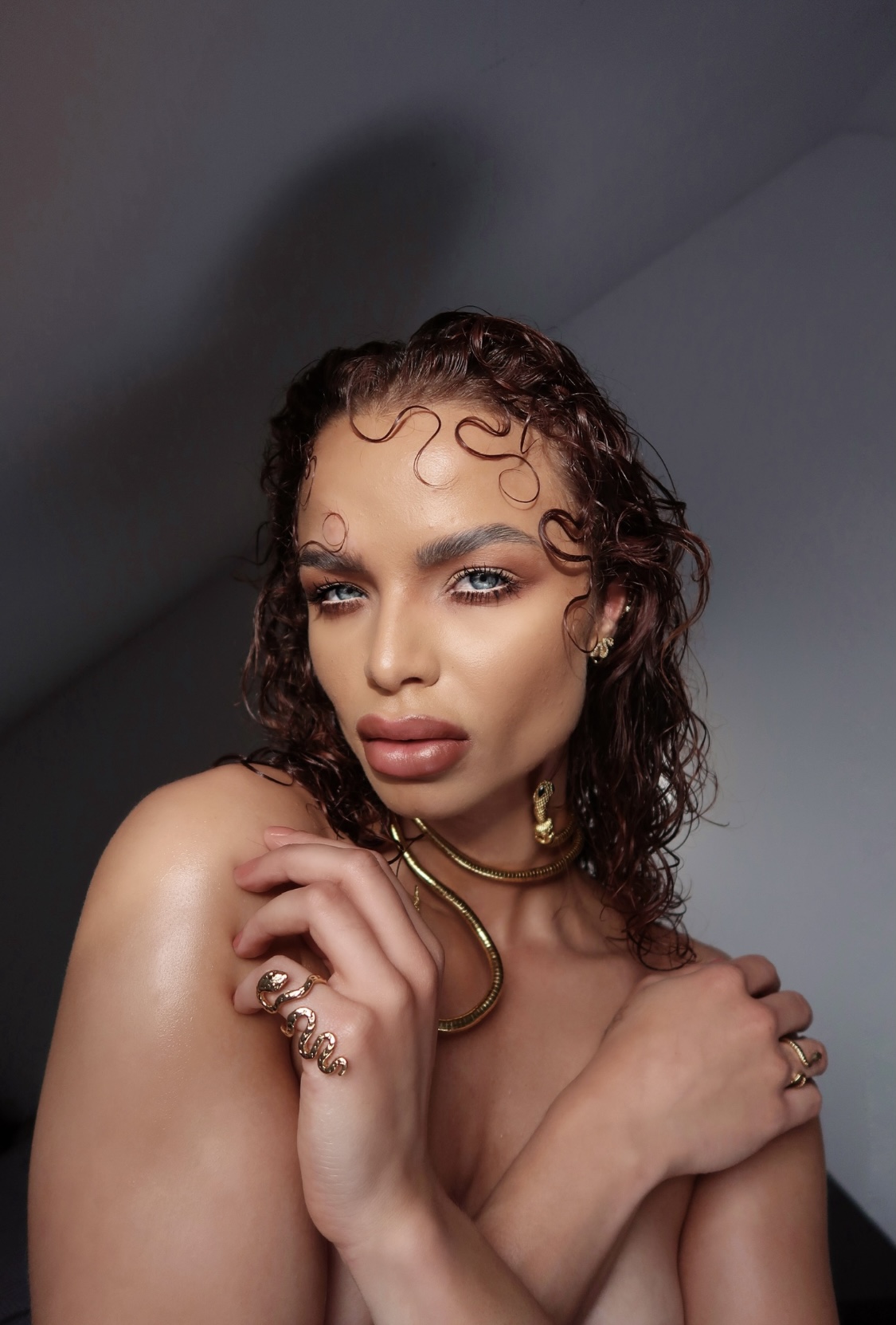 Limaa Gold Snake Necklace