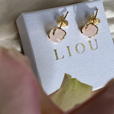 Rose Quartz Studs