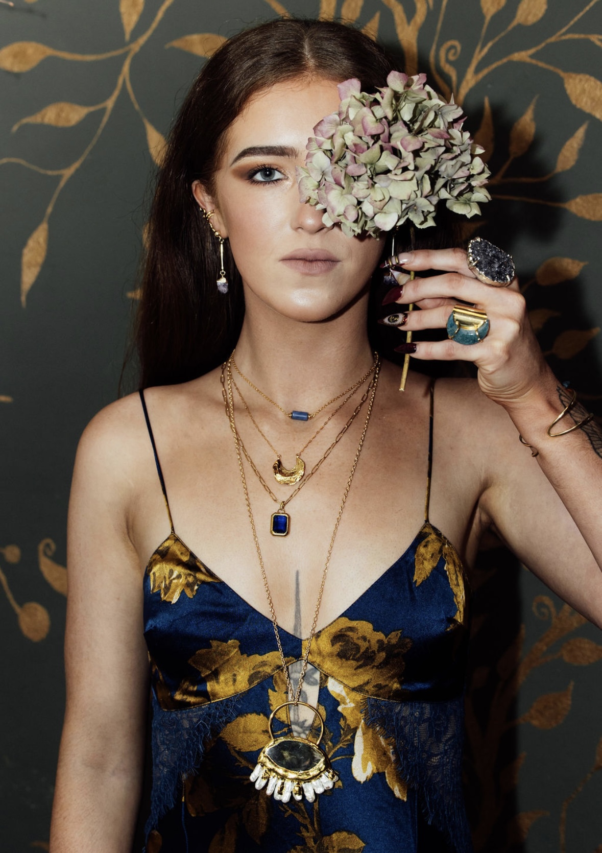 Blue Agate Choker Necklace